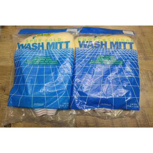 SM Arnold Spun Gold extra long life non-scratch lorene car wash‎ mitt 8 x 11 - Picture 3 of 8